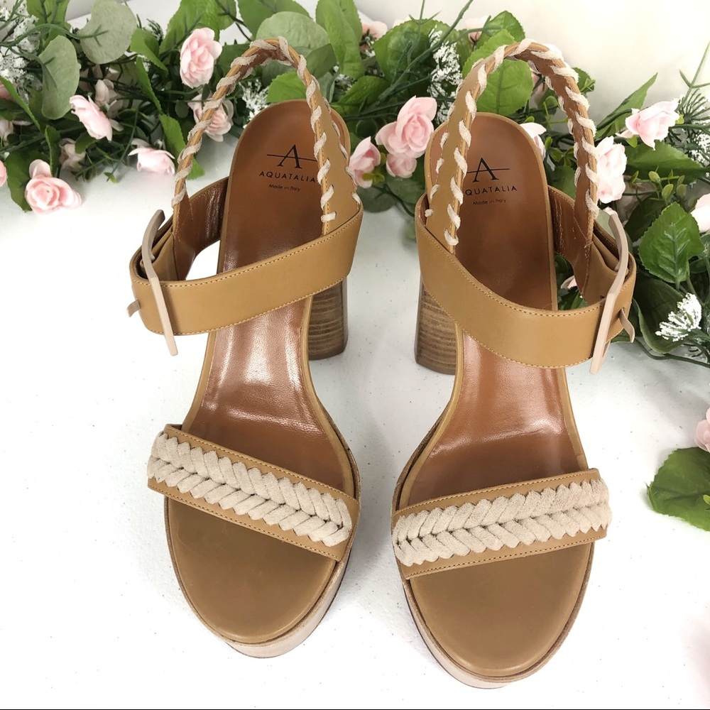 Aquatalia made in Italy cognac shoes size 8.5 (41) - Picture 2 of 8